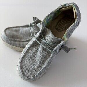 Heydude Wendy Stretch Pearl River Gray Casual Shoes, Women's Size 7, Slip-On
